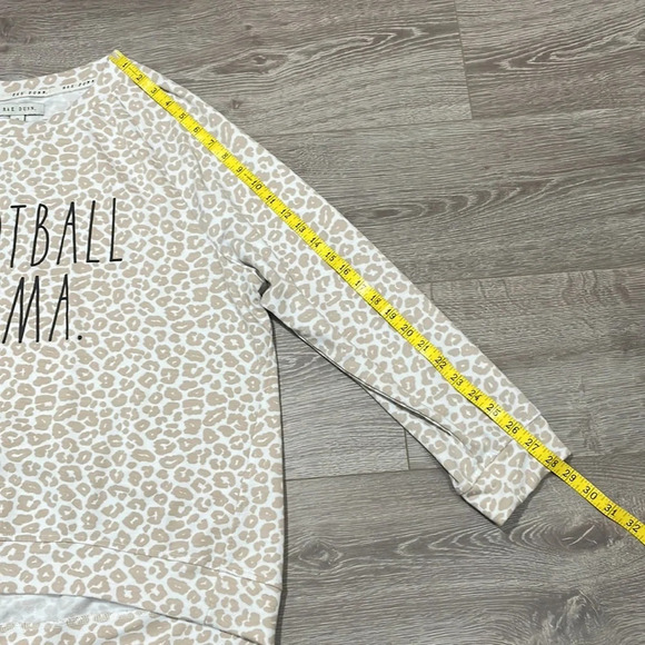 Rae Dunn “Football Mama” Leopard Print Long Sleeve 1X - Picture 13 of 15